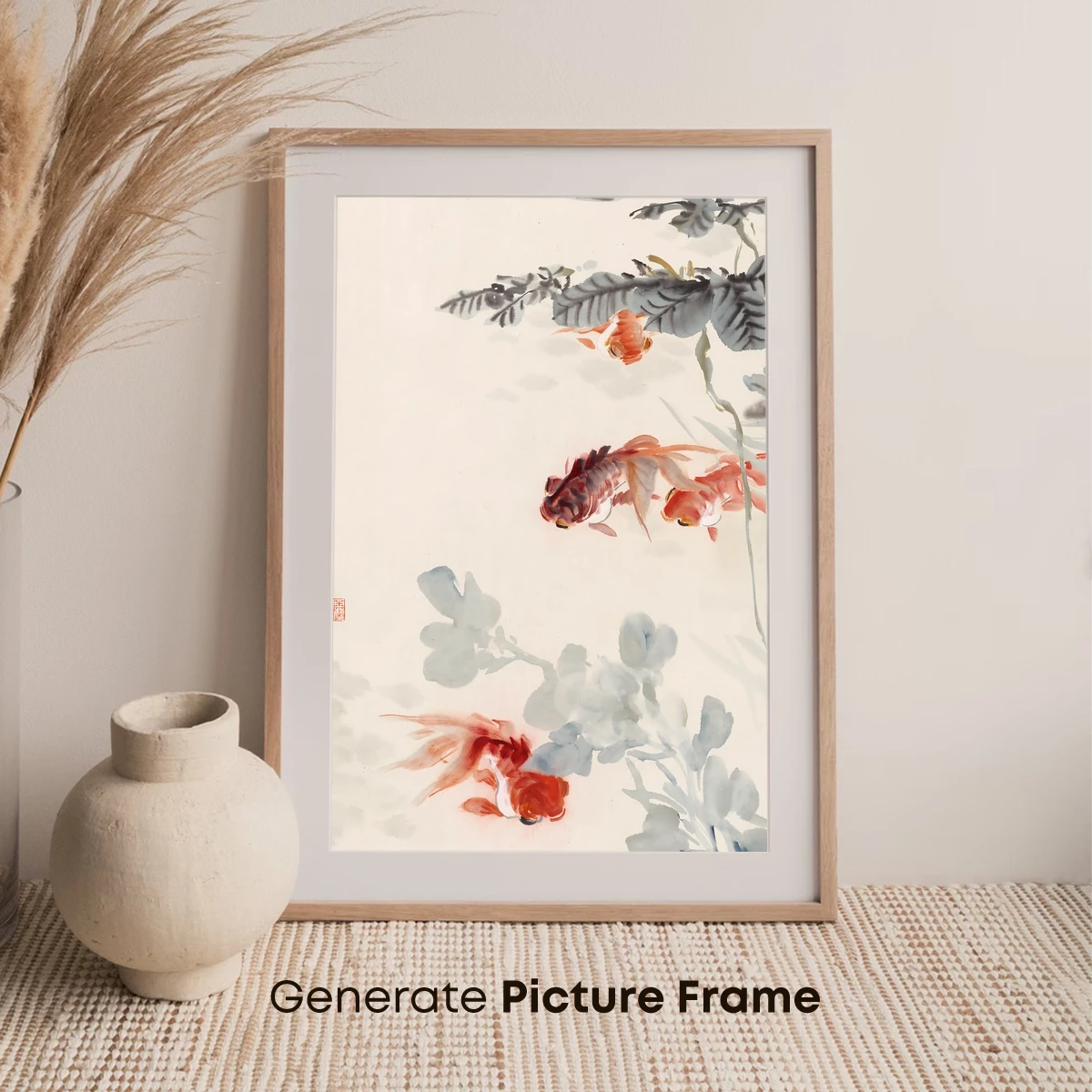 Elegant Goldfish in Watercolor Harmony - Image 7