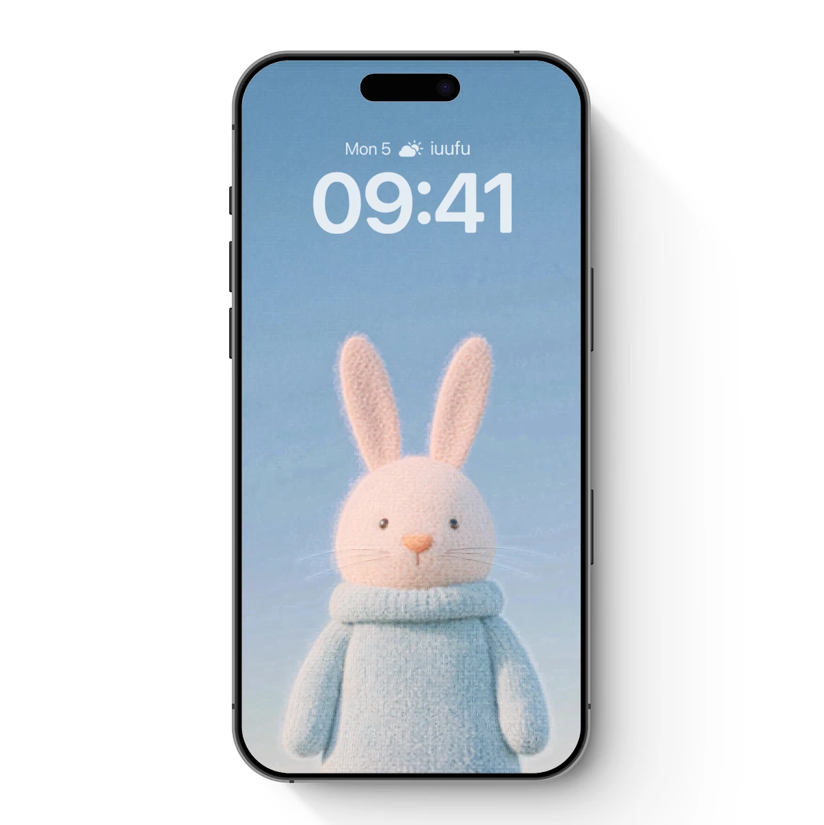 Knitted Bunny in Pastel Sky