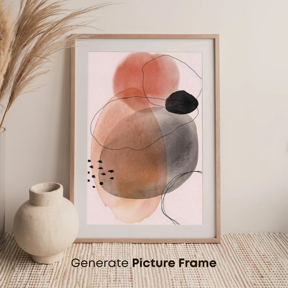 Abstract Watercolor Fusion: Ink and Hue Harmony - Image 7