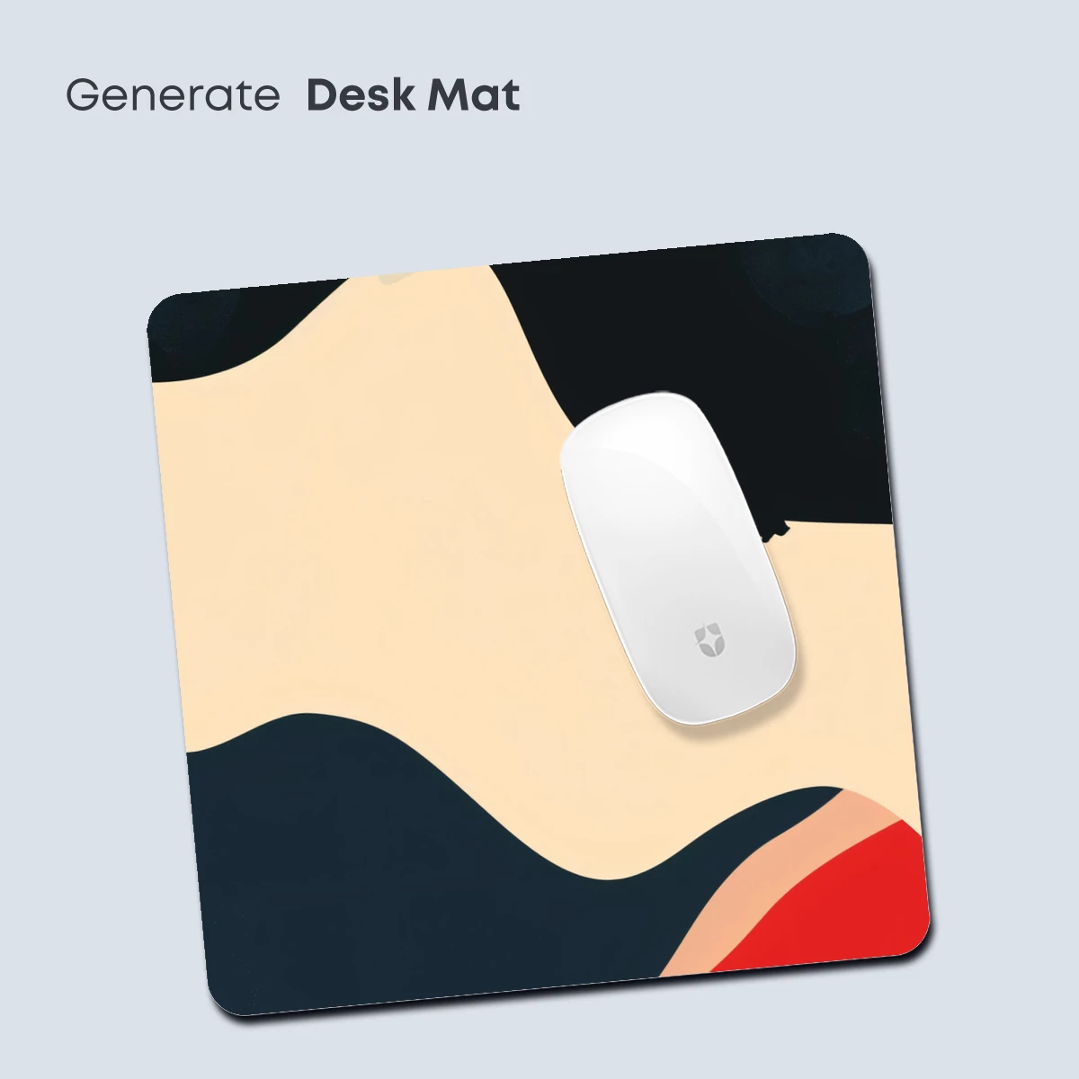 Abstract Waves in Black, Red, and Cream - Image 4