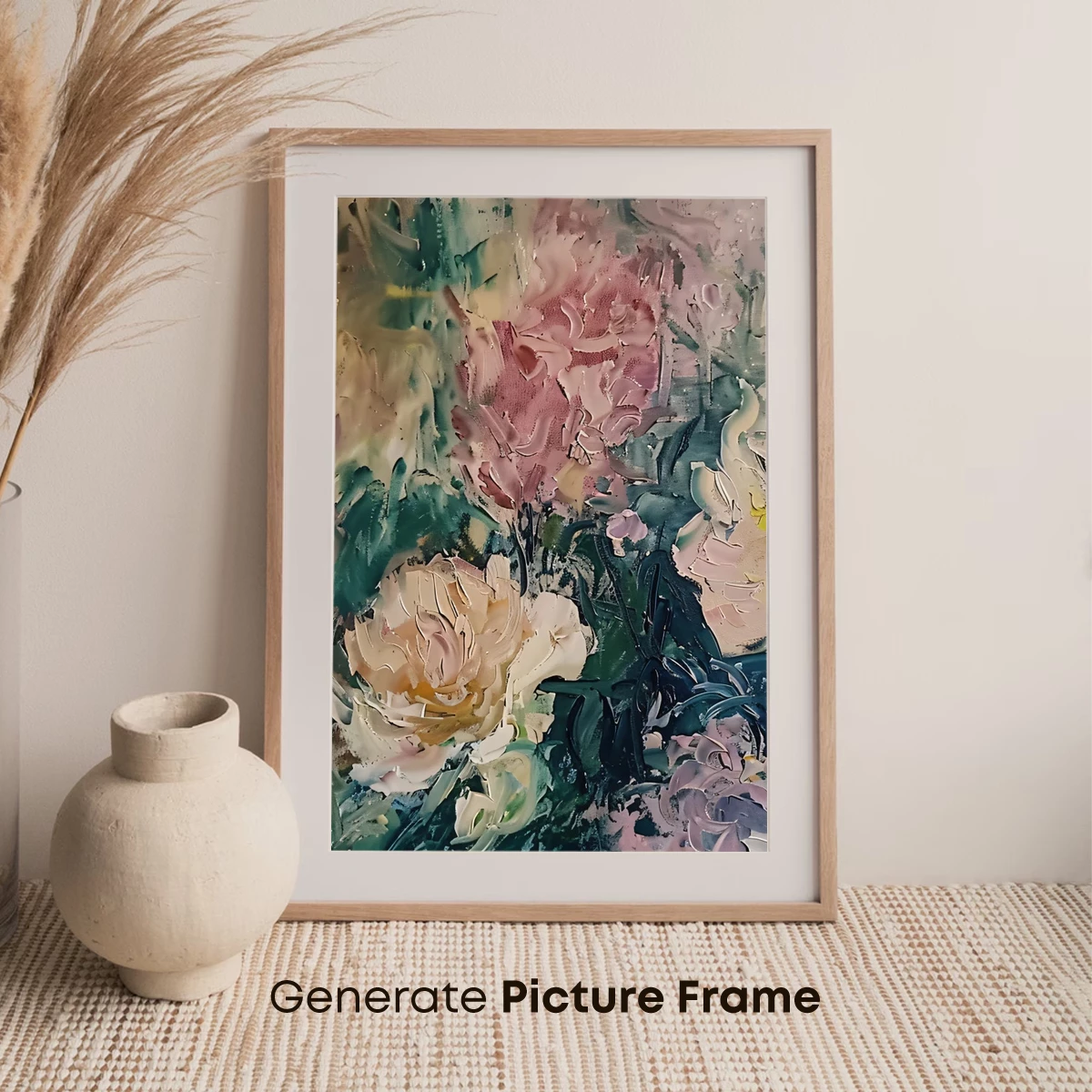 Impressionist Floral Symphony: Textured Blooms in Harmony - Image 7