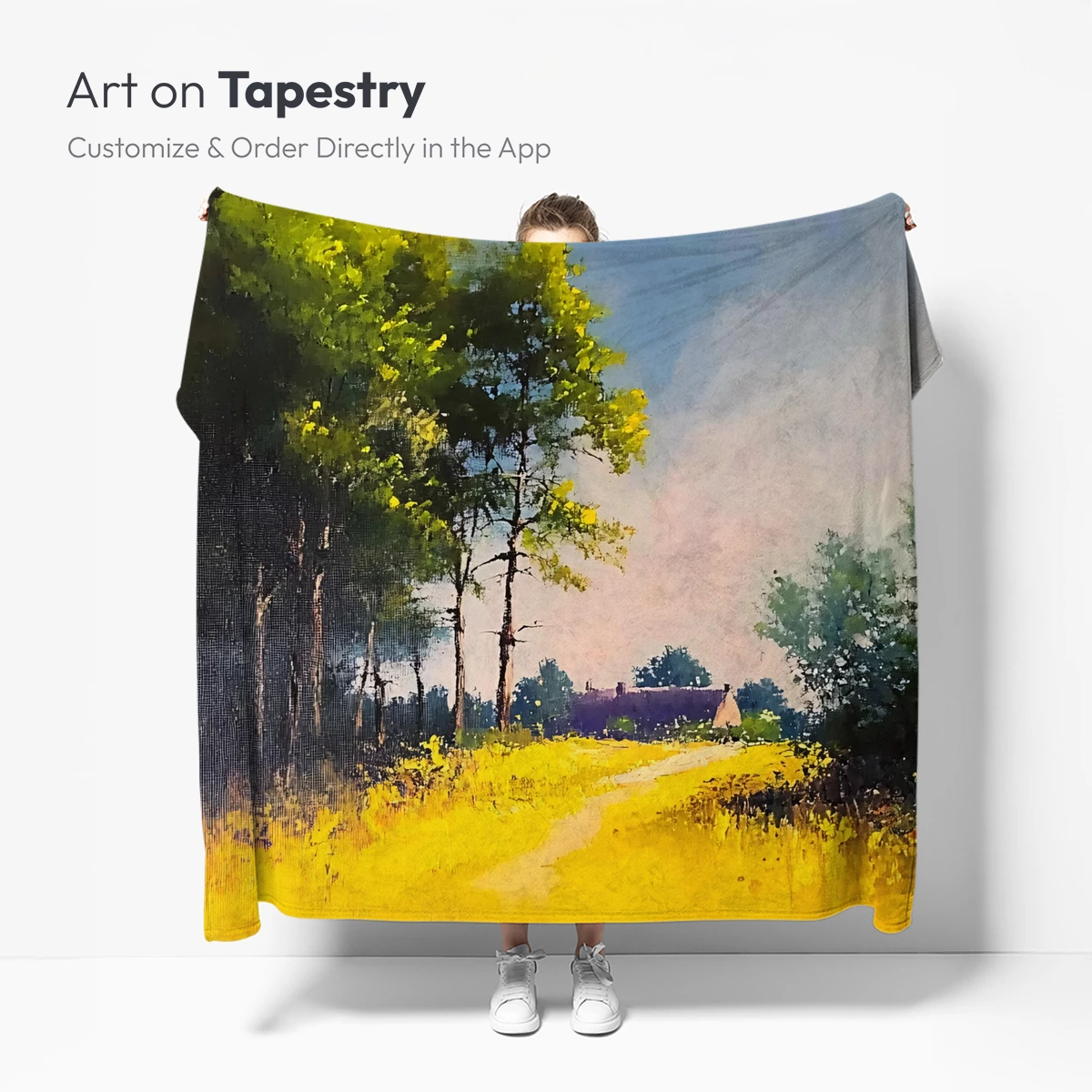Golden Pathway in Impressionist Bloom - Image 5