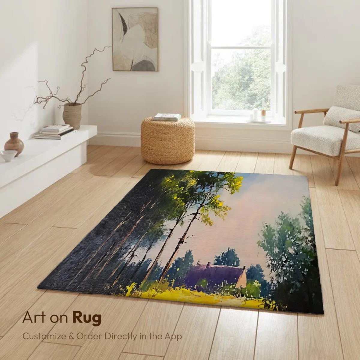Golden Pathway in Impressionist Bloom - Image 6