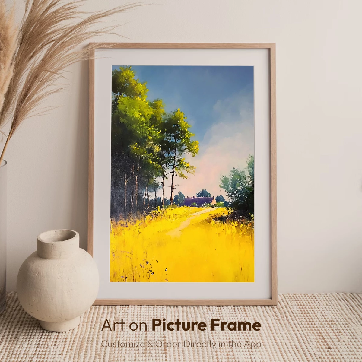 Golden Pathway in Impressionist Bloom - Image 7