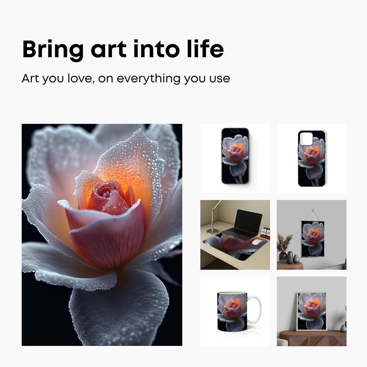 Frost-Kissed Rose: Dawn's Delicate Embrace