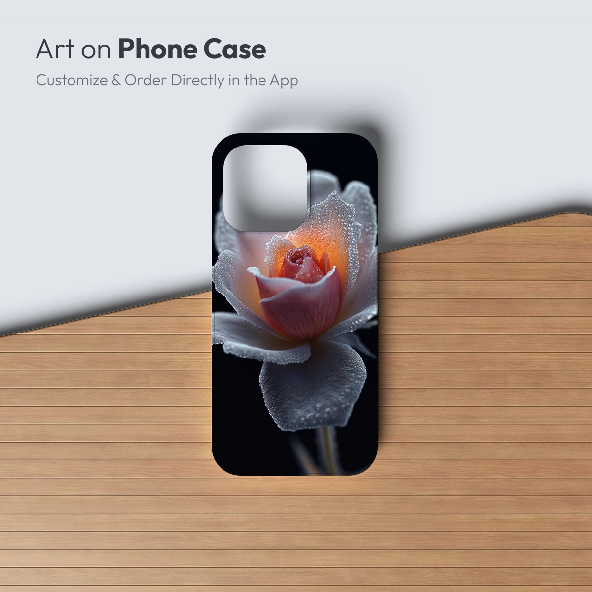 Frost-Kissed Rose: Dawn's Delicate Embrace - Image 2