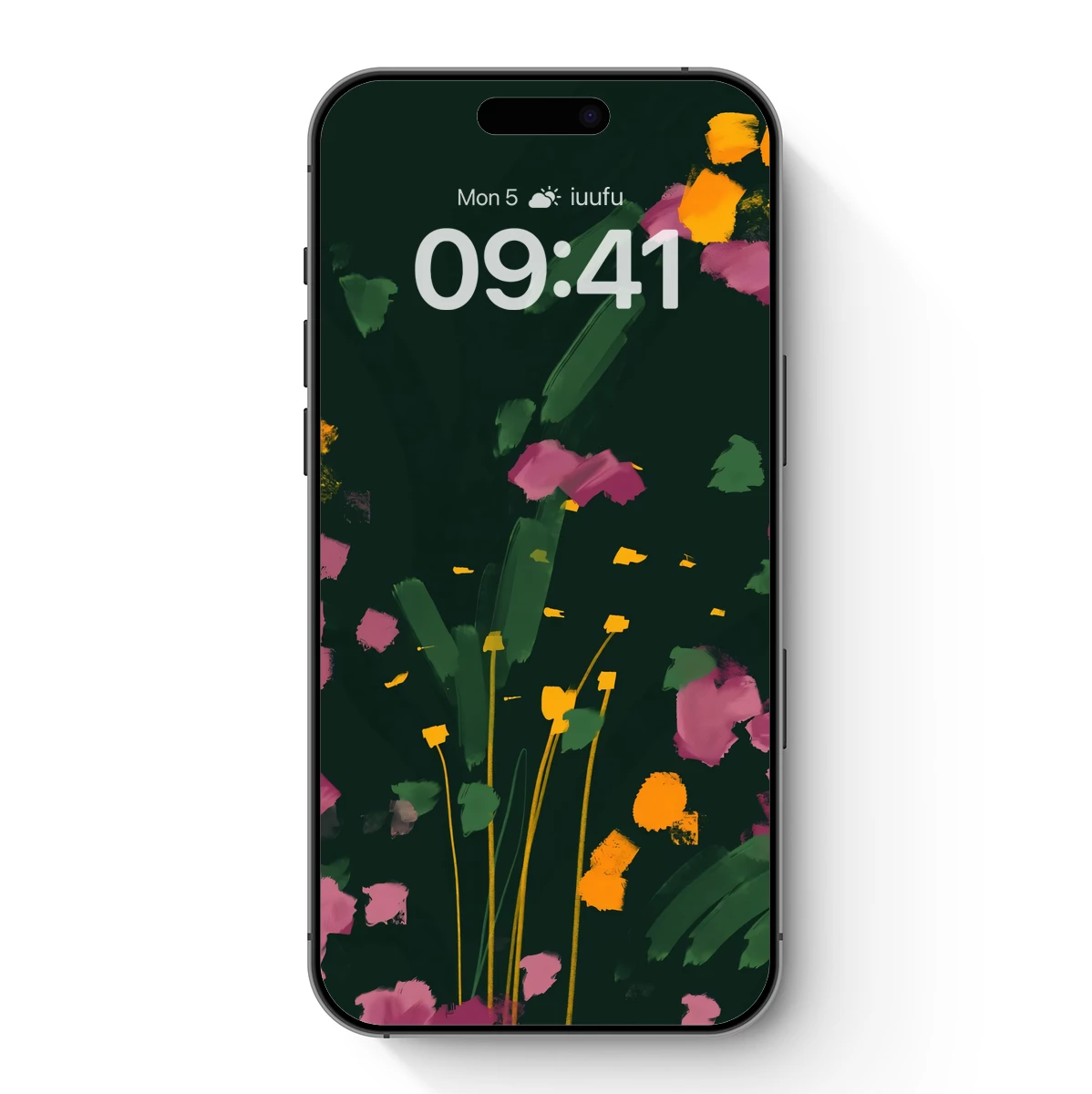 Abstract Floral Whispers in Midnight Garden