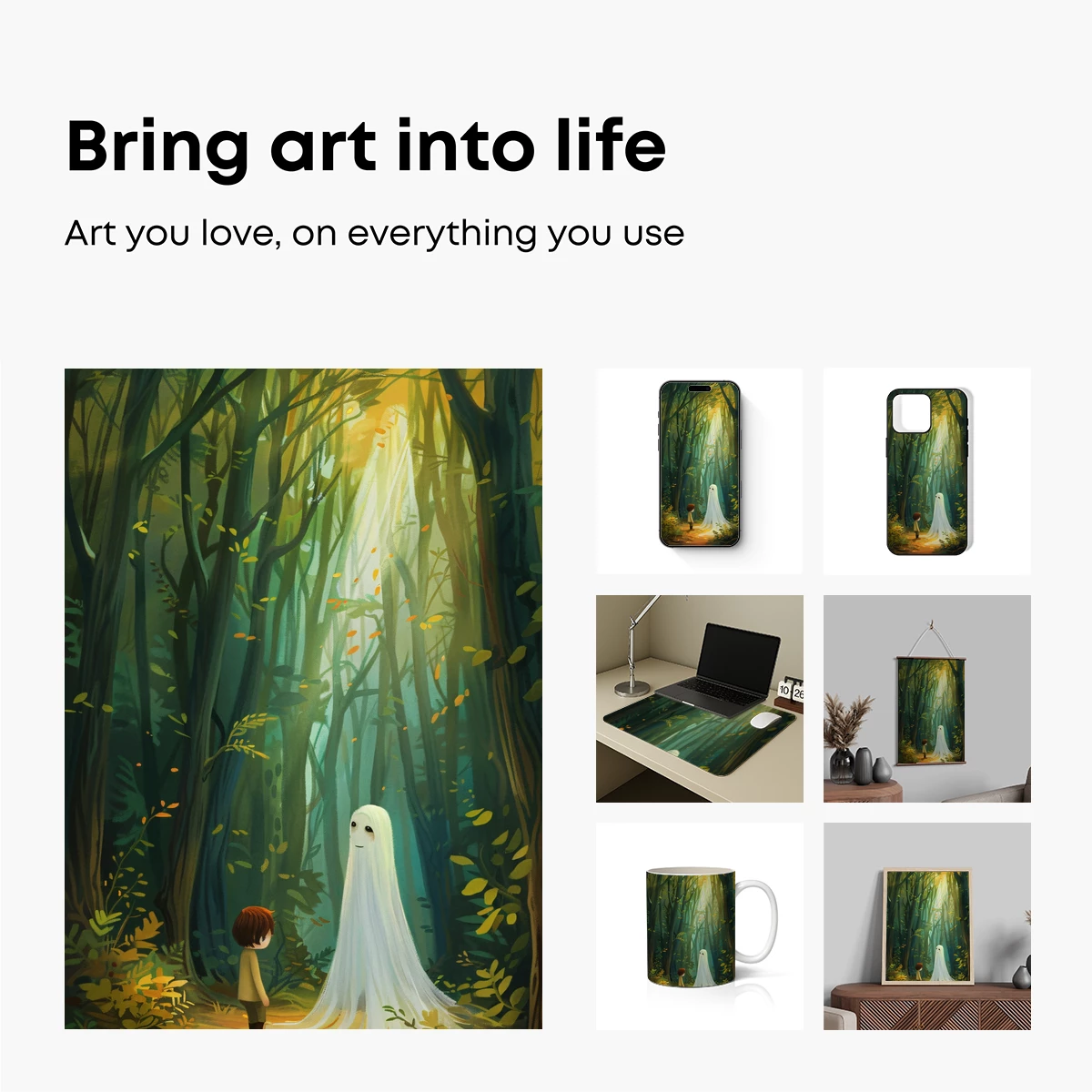 Enchanted Forest Encounter: Boy Meets Ethereal Spirit - Image 2