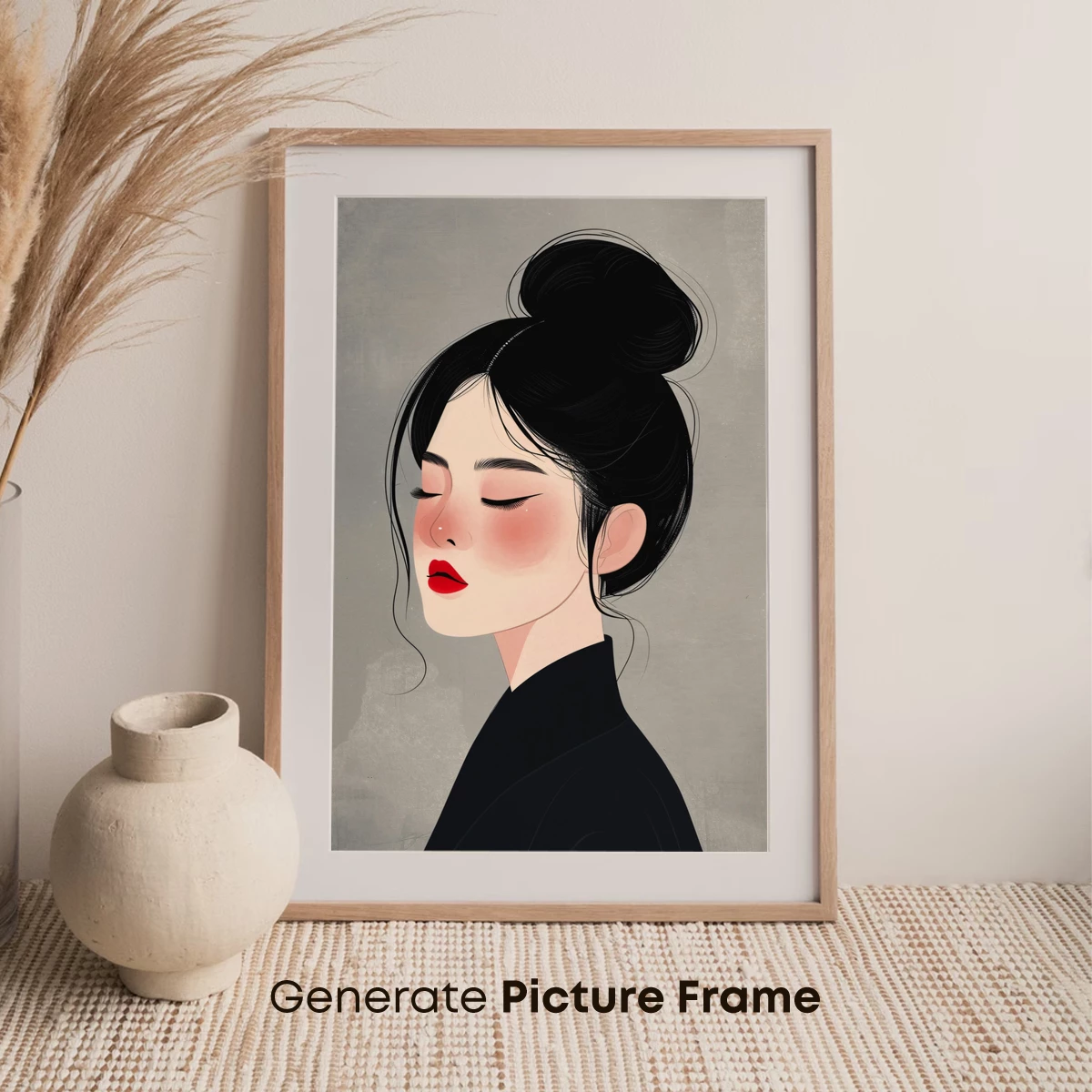 Elegant Serenity: A Modern Geisha Portrait - Image 7