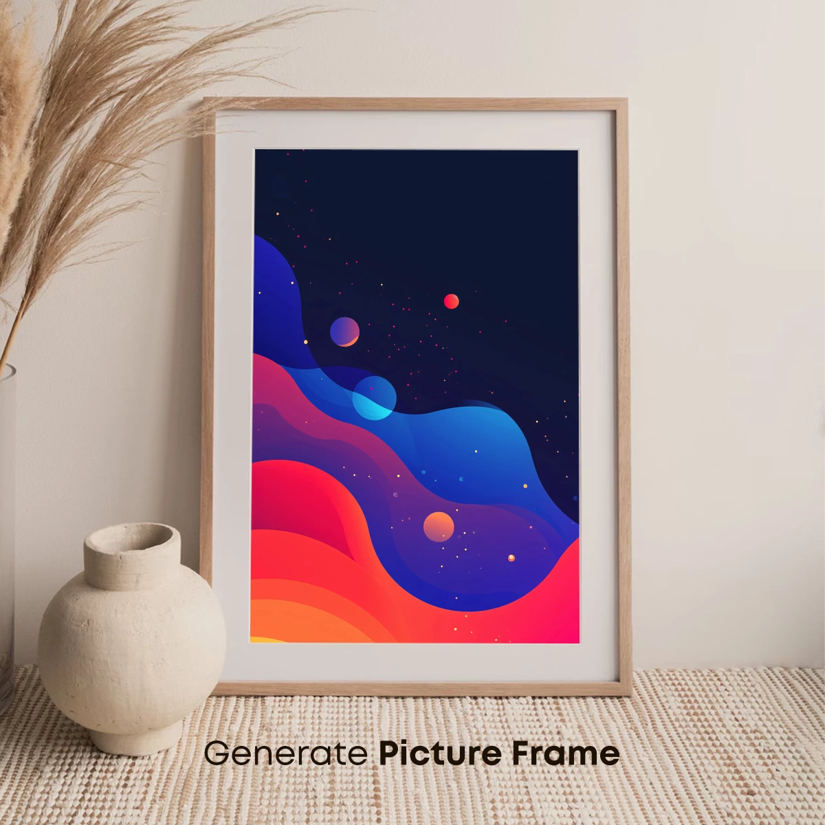 Cosmic Fusion: Abstract Planetary Waves - Image 7