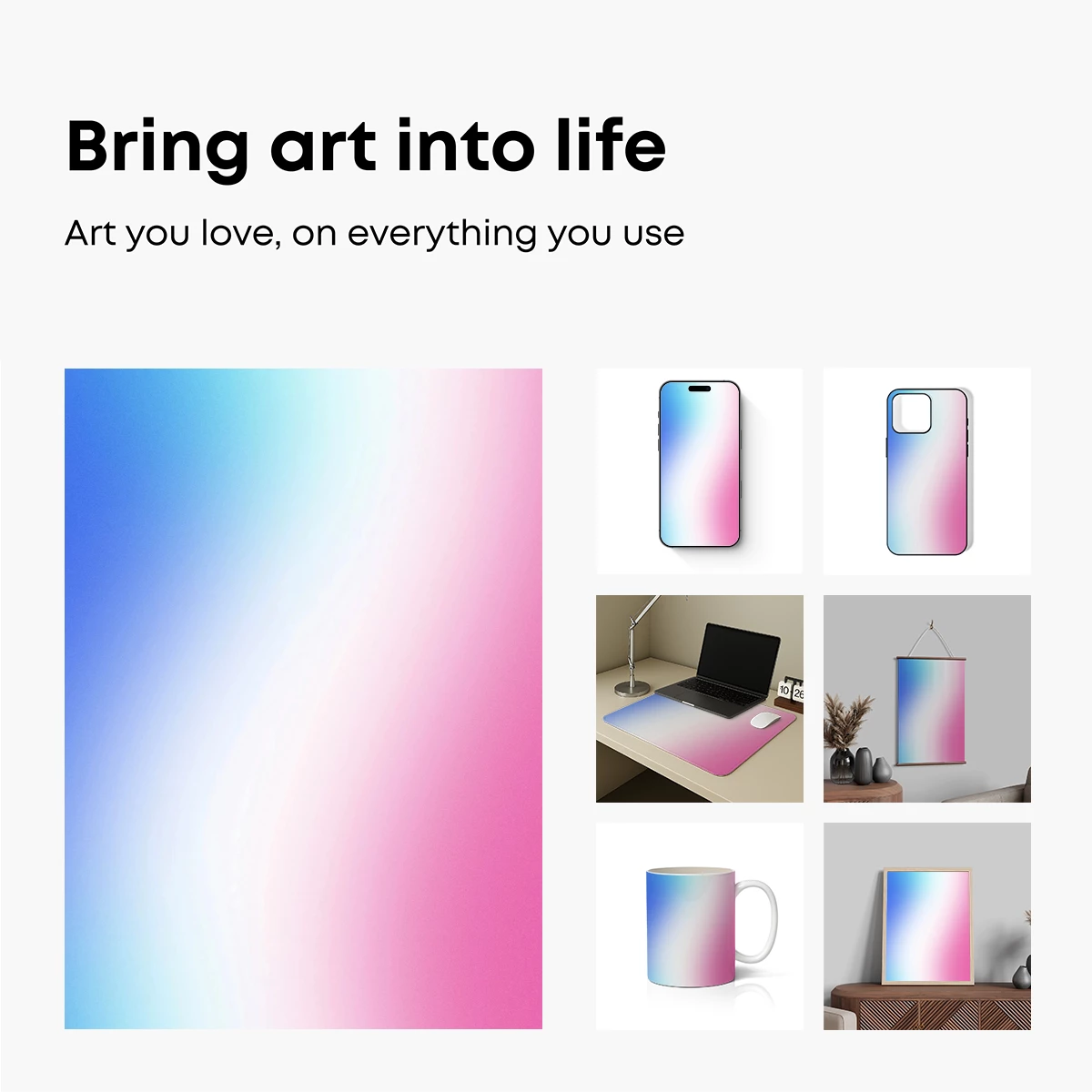 Gradient Symphony: Blue-Pink Harmony - Image 2