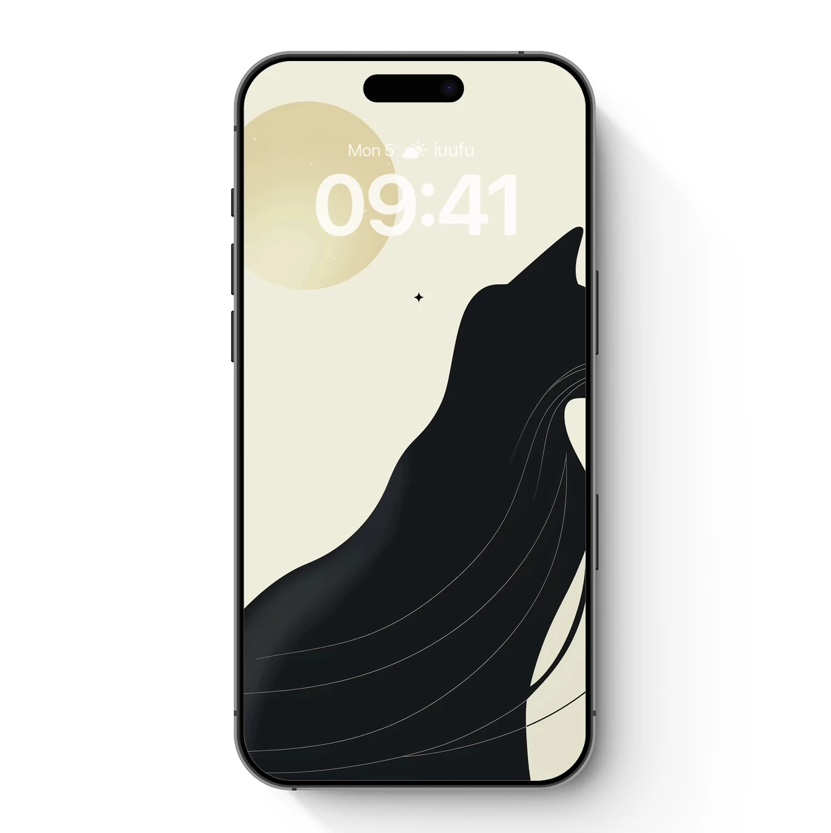 Eternal Night Cat: Silhouette Against the Moon