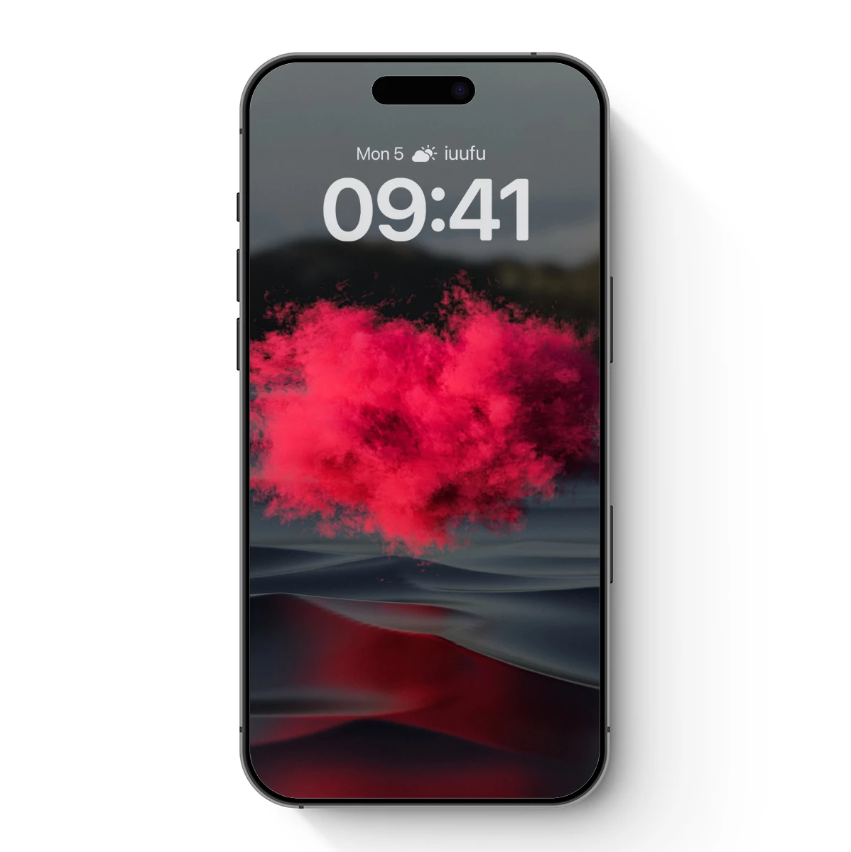 Crimson Heart Afloat: Surreal Waterscape