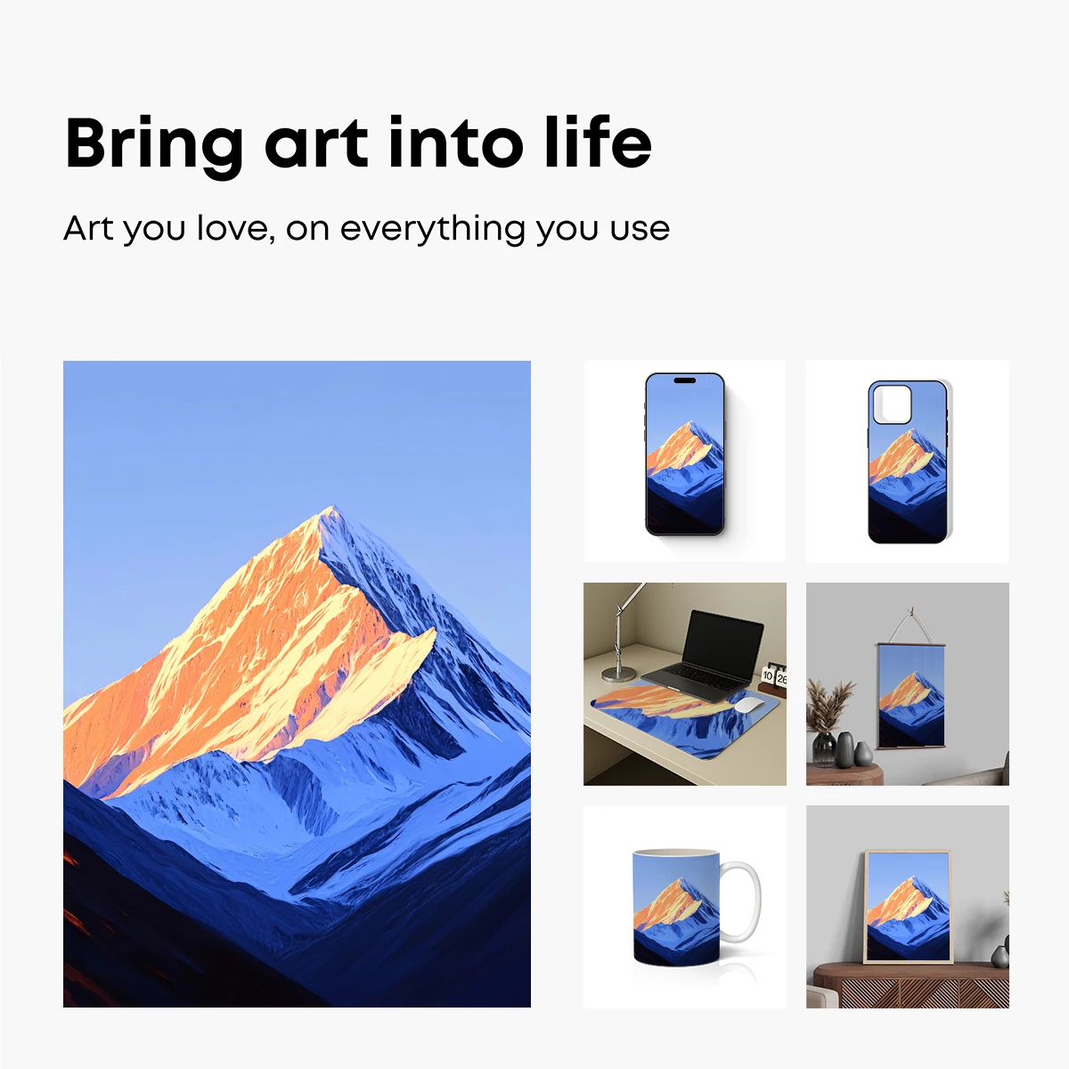 Golden Peak Majesty: Snow-Capped Mountain at Dawn - Image 2