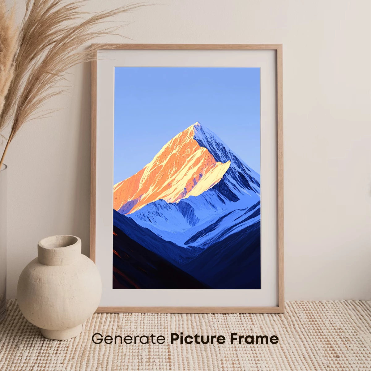 Golden Peak Majesty: Snow-Capped Mountain at Dawn - Image 7