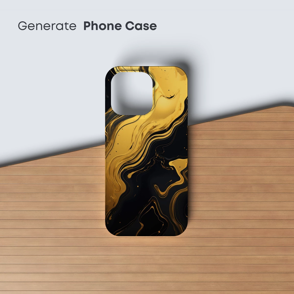 Golden Abyss: Elegance in Black and Gold Swirls - Image 3