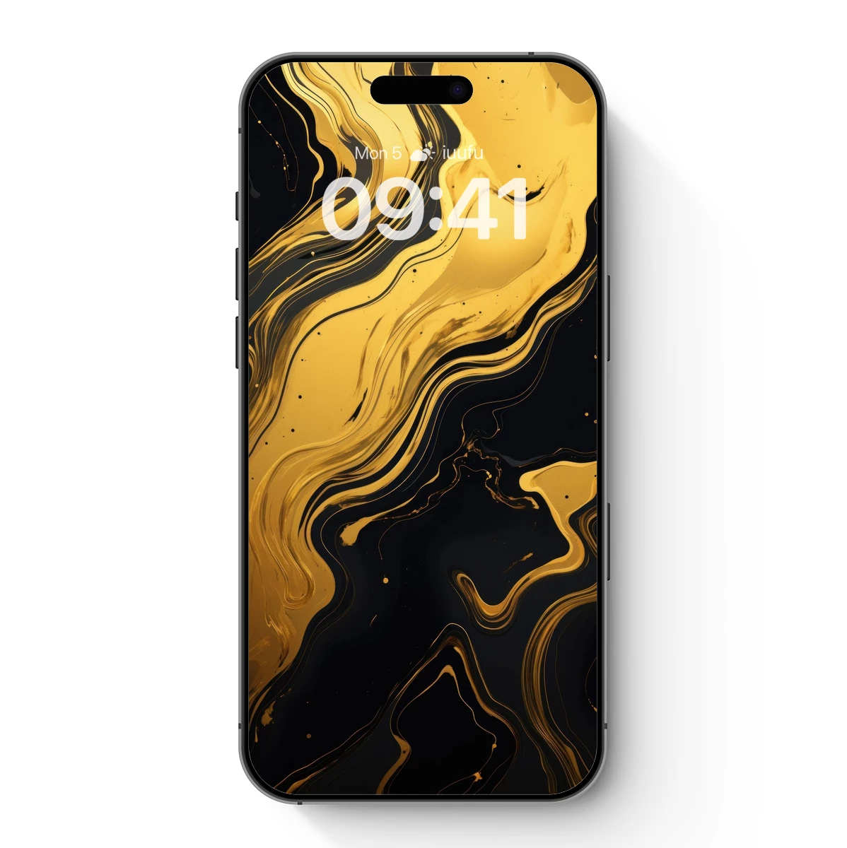 Golden Abyss: Elegance in Black and Gold Swirls