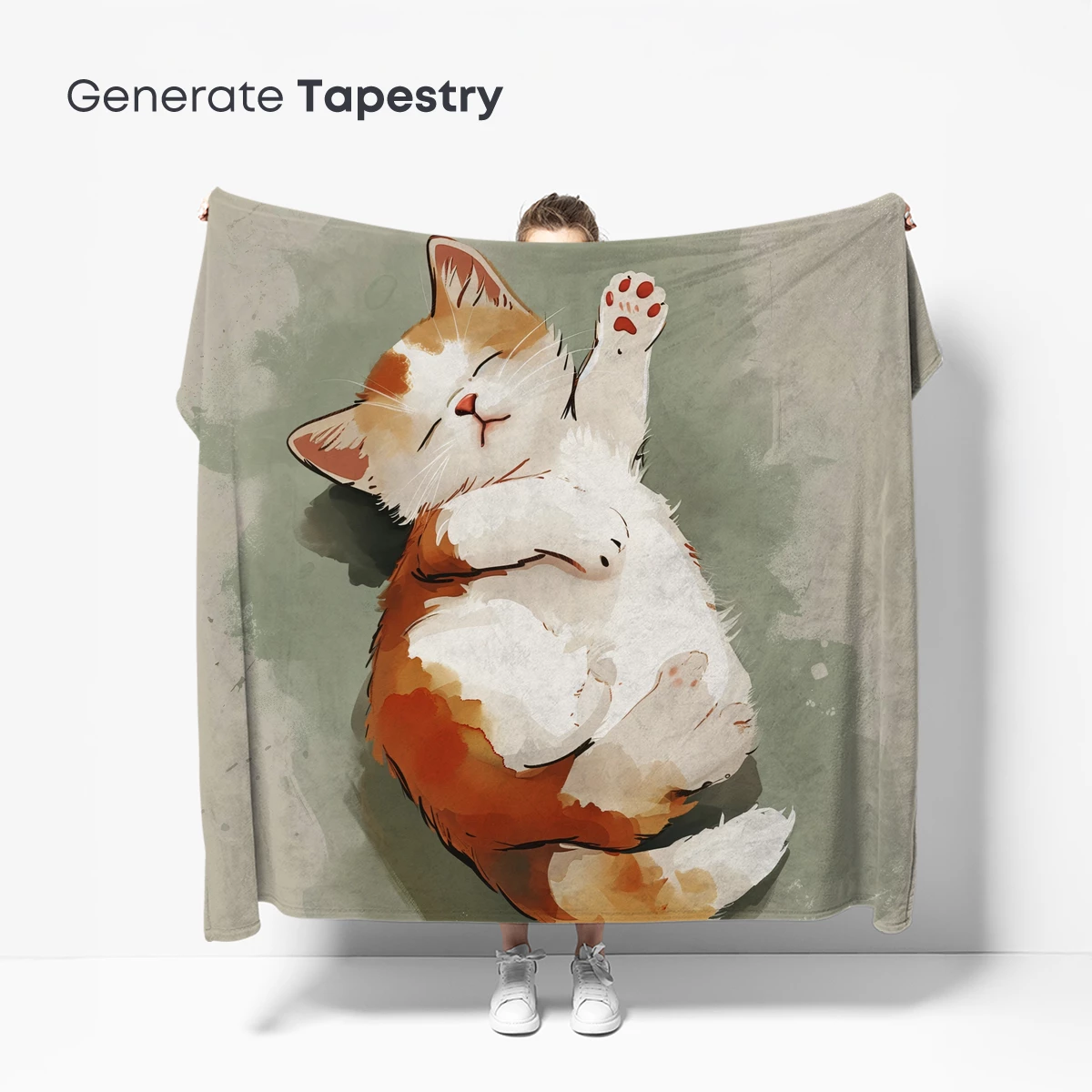 Cozy Cat Dream: Whimsical Watercolor Bliss - Image 5