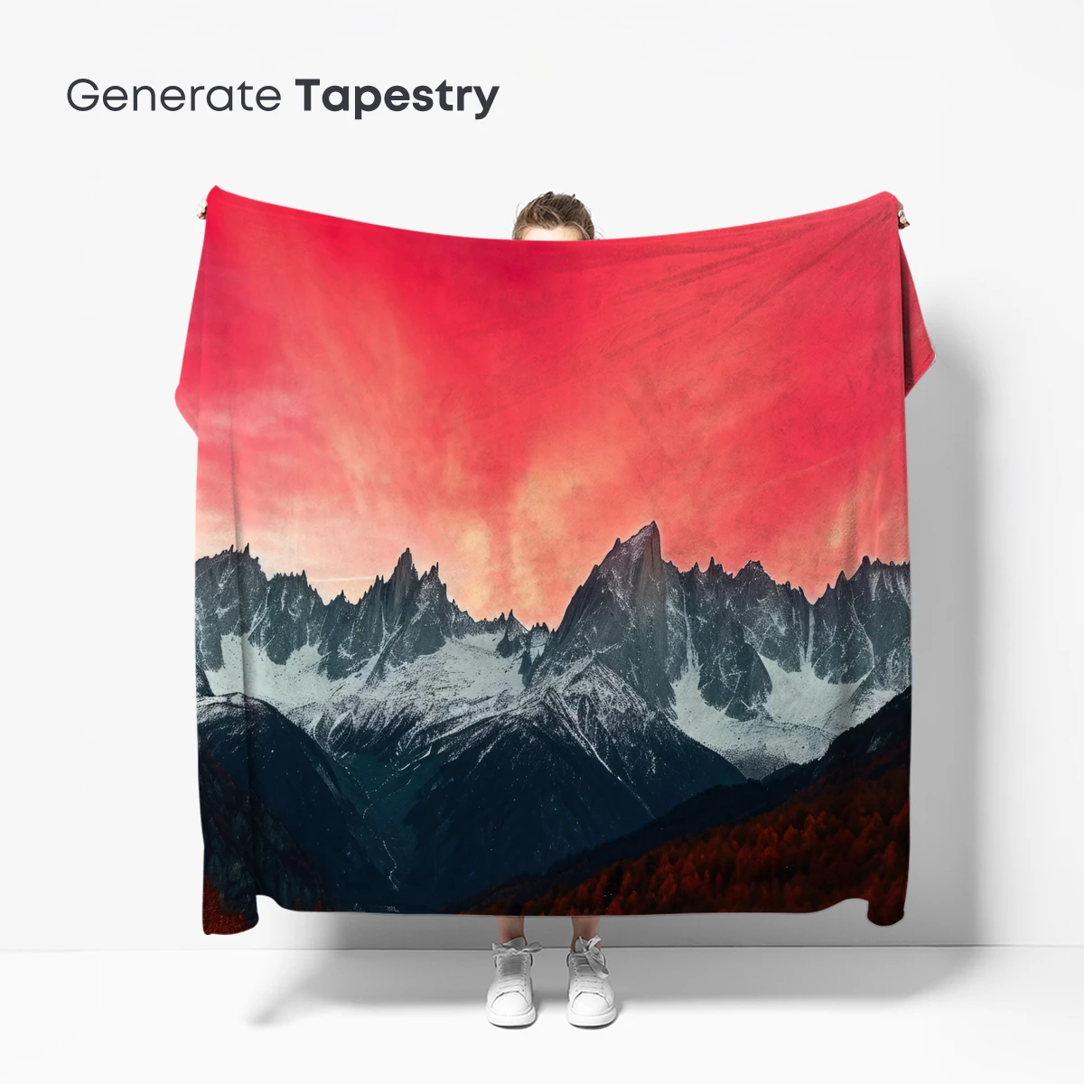 Crimson Peaks: Alpine Majesty at Dusk - Image 5