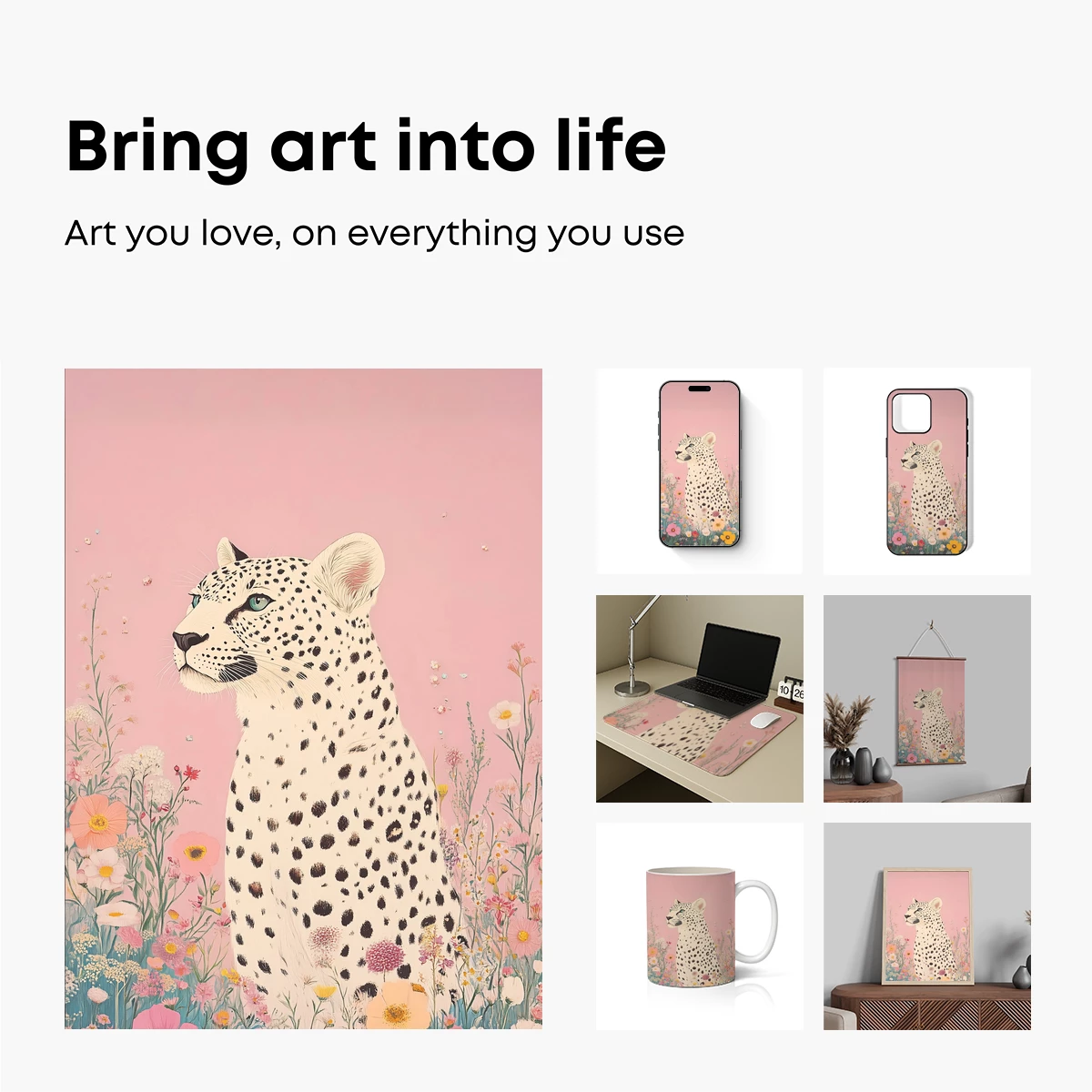 Leopard in a Floral Dreamland - Image 2