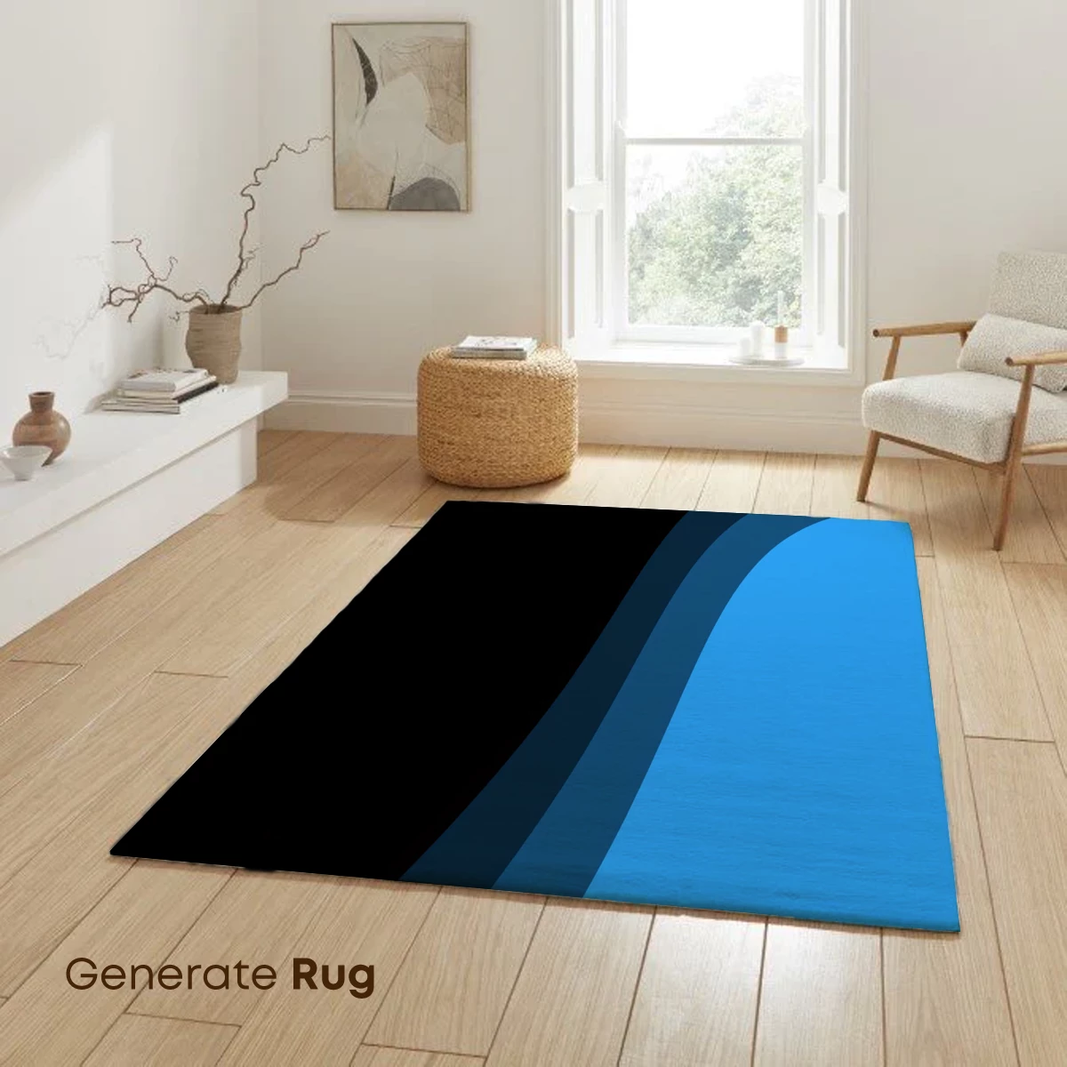Abstract Blue Wave Elegance - Image 6