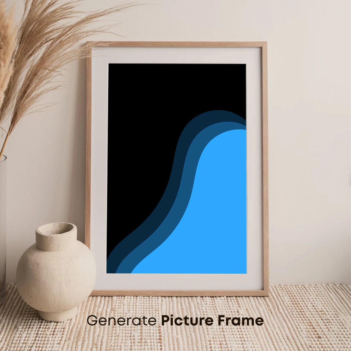 Abstract Blue Wave Elegance - Image 7