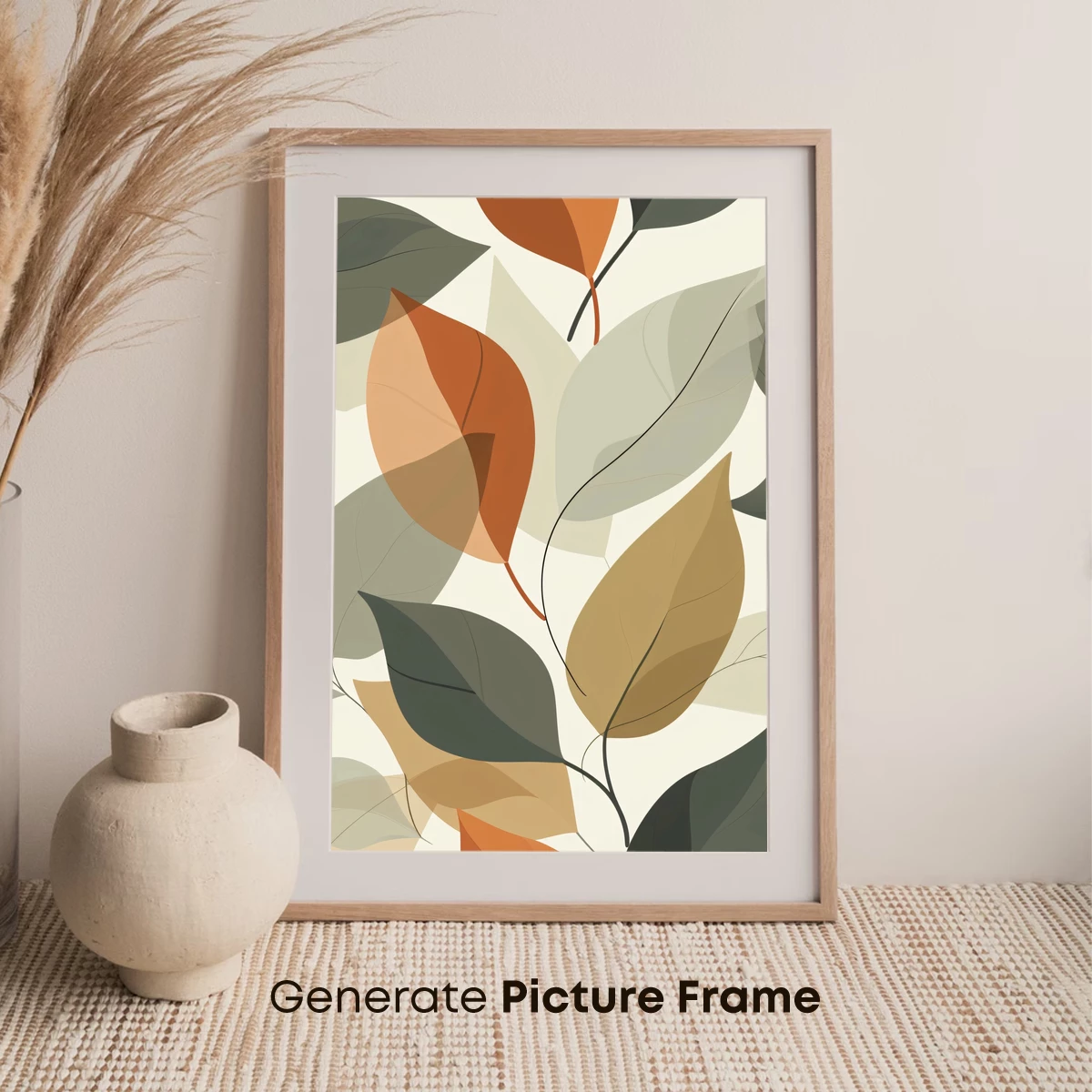 Autumnal Leaf Symphony: Abstract Nature Art - Image 7