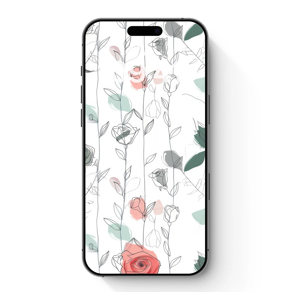 Elegant Rose Sketches in Pastel Harmony