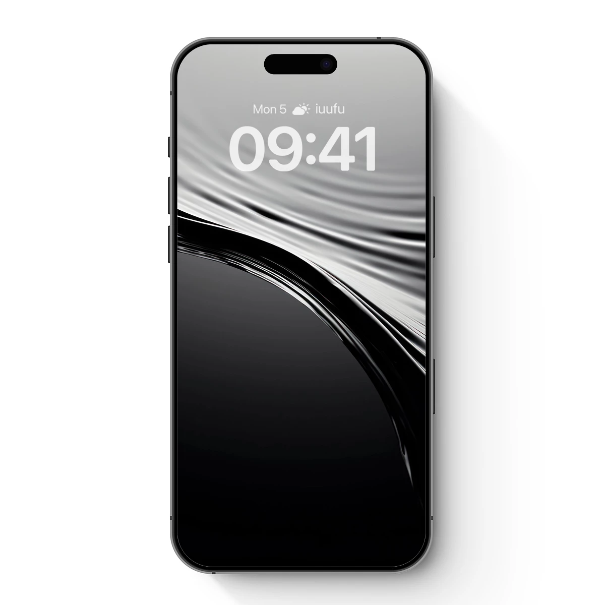 Elegant Black Wave: Abstract Fluidity