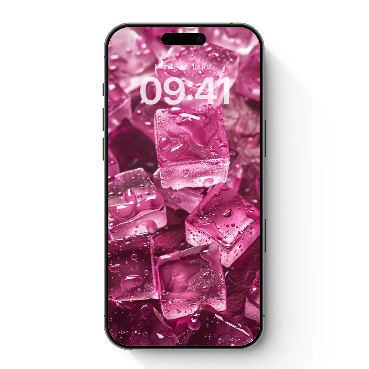 Crimson Ice Cubes: Dew-Drenched Elegance Crimson Ice Cubes: Dew-Drenched Elegance
