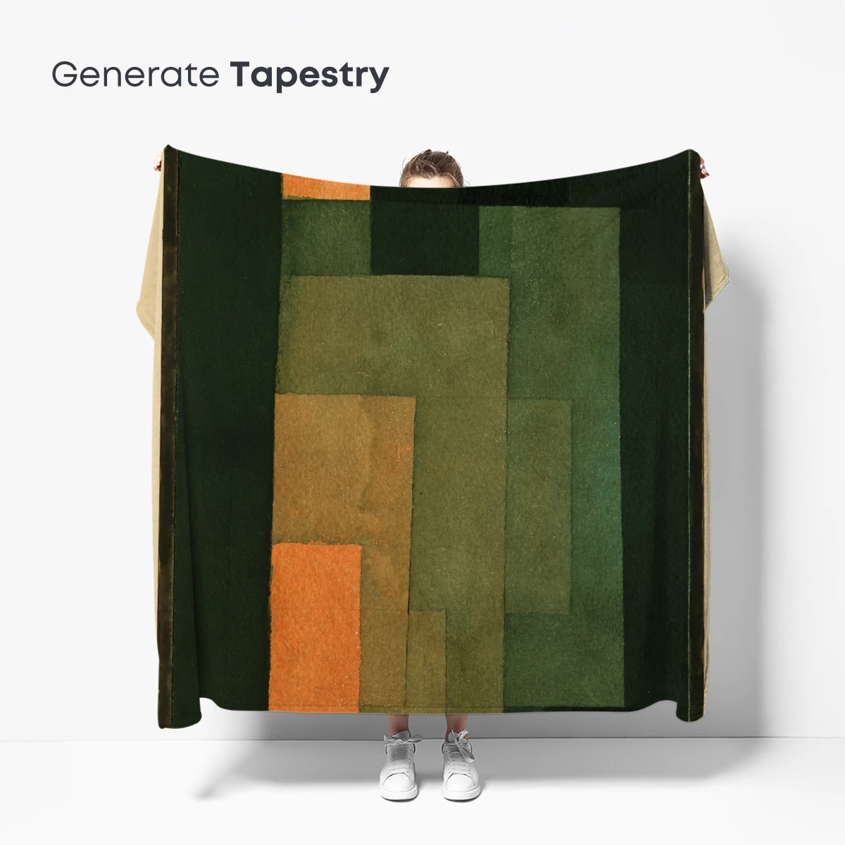 Abstract Harmony in Orange and Green - Image 5
