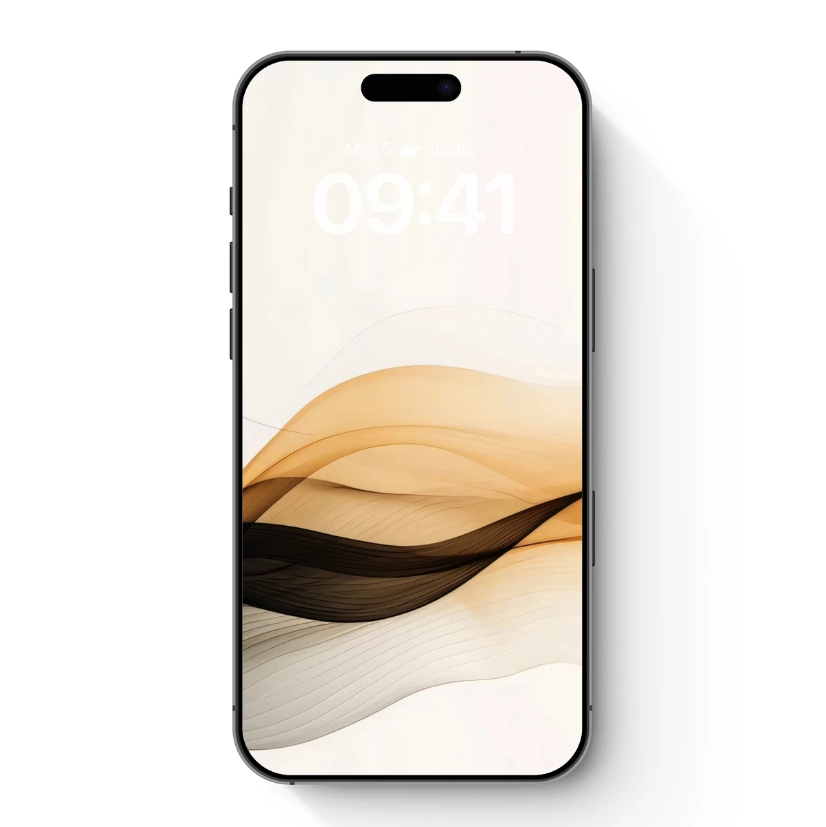 Elegant Wave Symphony: Black, White, and Gold Abstract Flow