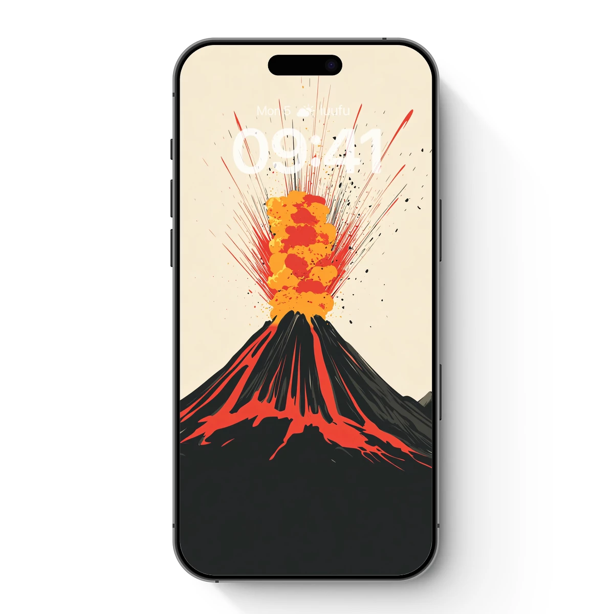 Erupting Volcano: Fiery Abstract Art