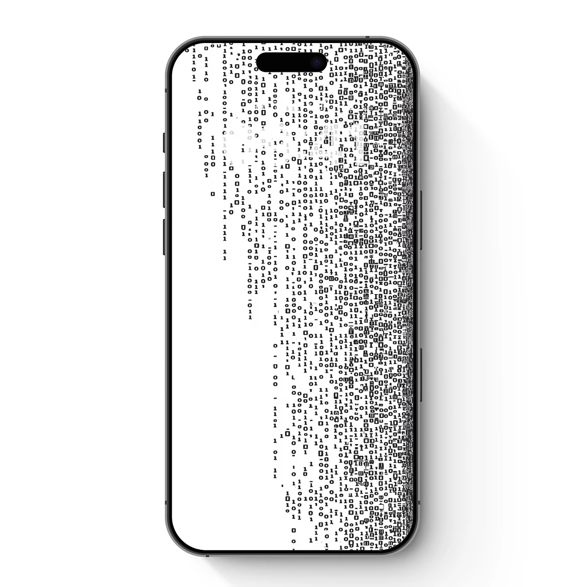 Binary Code Silhouette: Digital Warrior