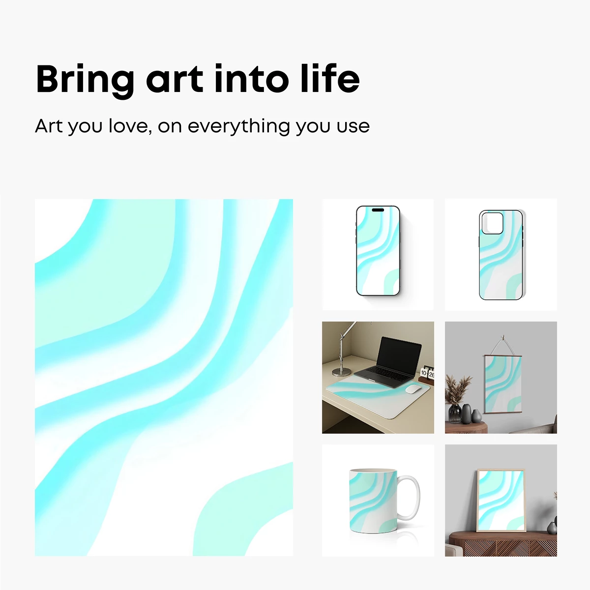 Ethereal Aqua Waves: A Digital Flow Symphony - Image 2
