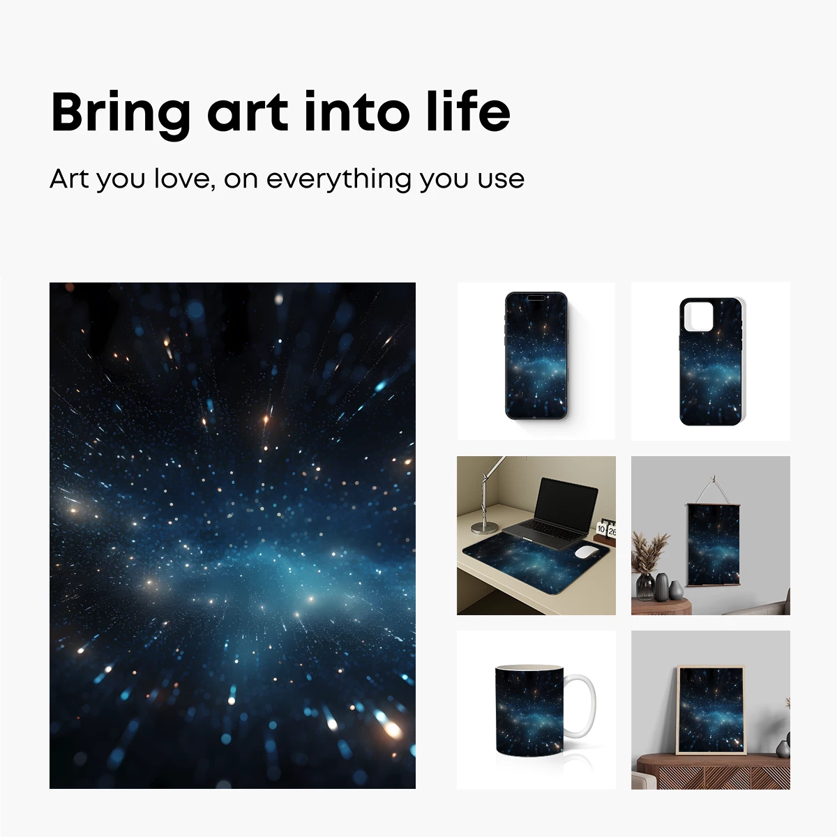 Cosmic Stardust Symphony: A Galaxy's Dance in Blue - Image 2