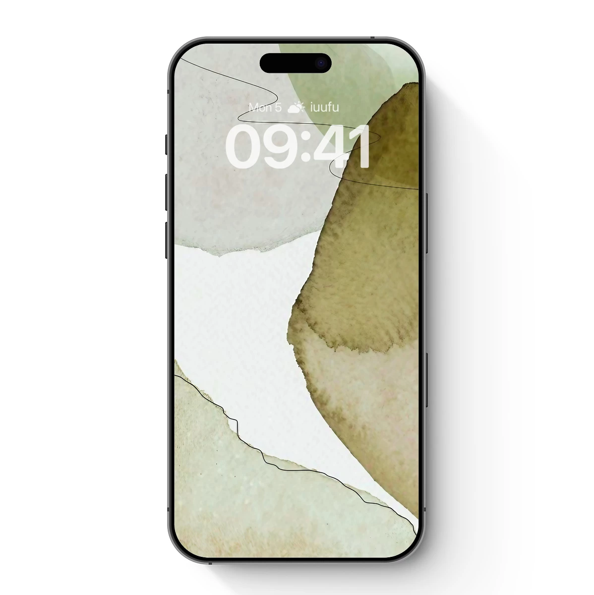 Abstract Watercolor Fusion: Earthy Tones and Flowing Lines