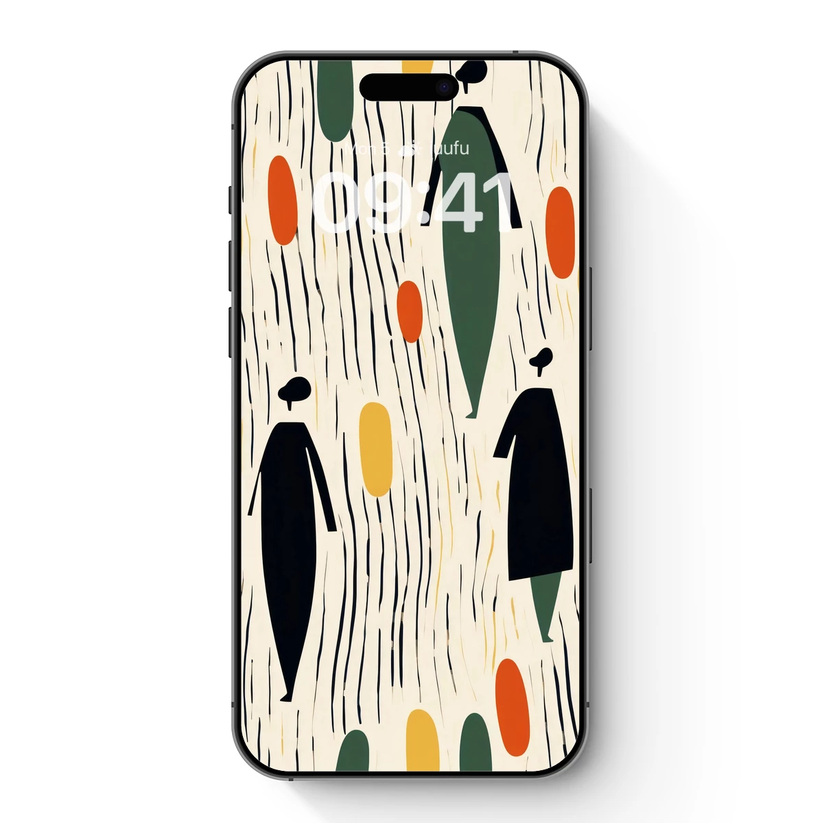 Abstract Figures in a Rainy Symphony