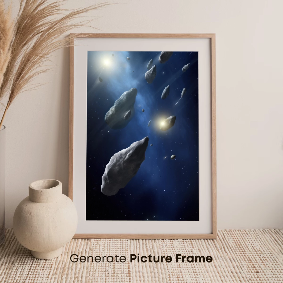 Cosmic Drift: Illuminated Asteroids in Deep Space - Image 7