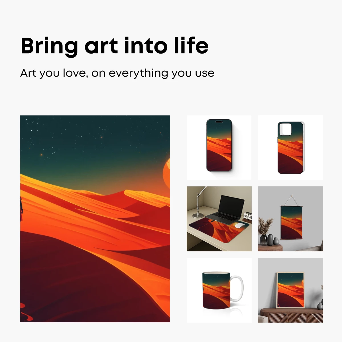 Desert Dreamer: Solitary Wanderer Under a Cosmic Sun - Image 2