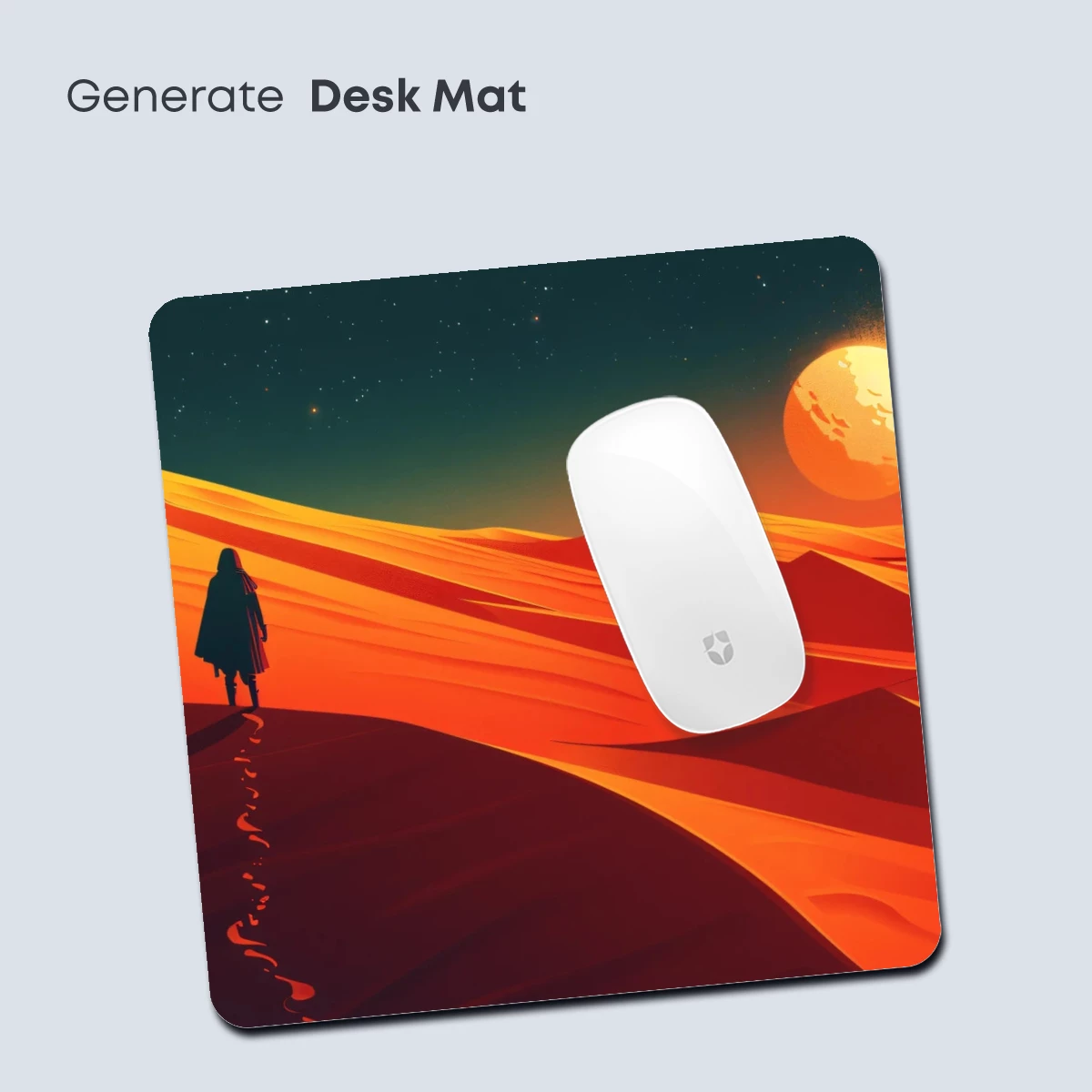 Desert Dreamer: Solitary Wanderer Under a Cosmic Sun - Image 4