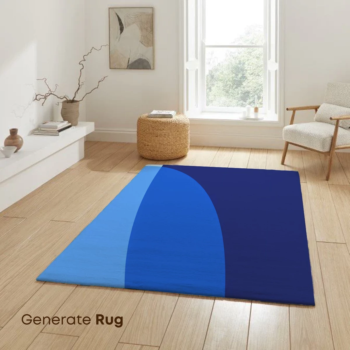 Blue Harmony: Geometric Elegance in Abstract Form - Image 6