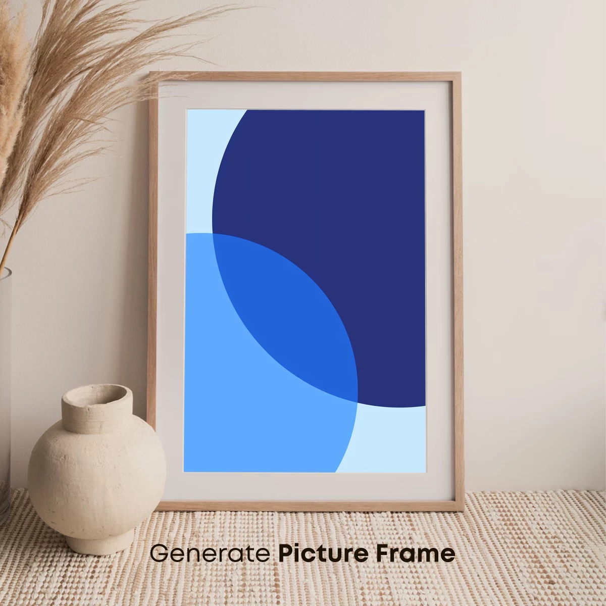 Blue Harmony: Geometric Elegance in Abstract Form - Image 7