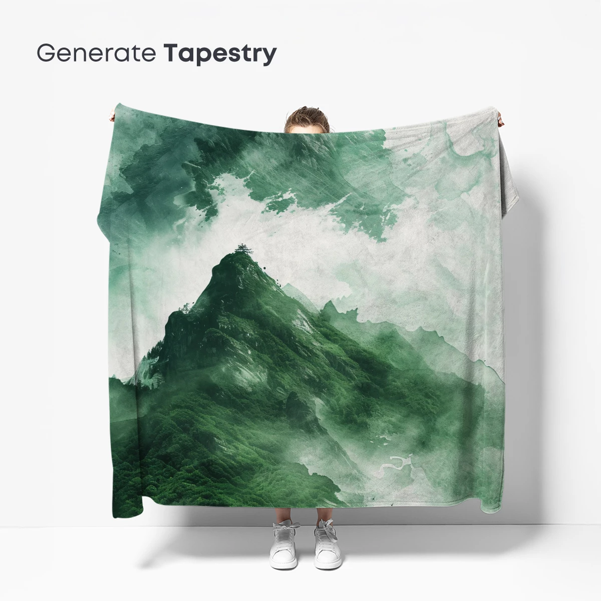 Mystic Emerald Peaks: A Watercolor Odyssey - Image 5