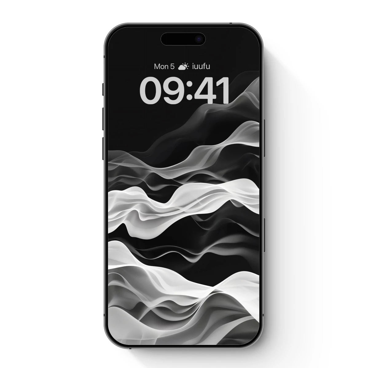 Ethereal Silk Waves: Monochrome Flow