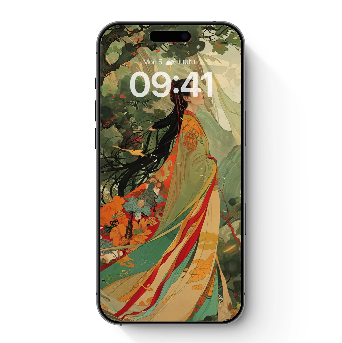 Ethereal Forest Muse in Vibrant Hanfu