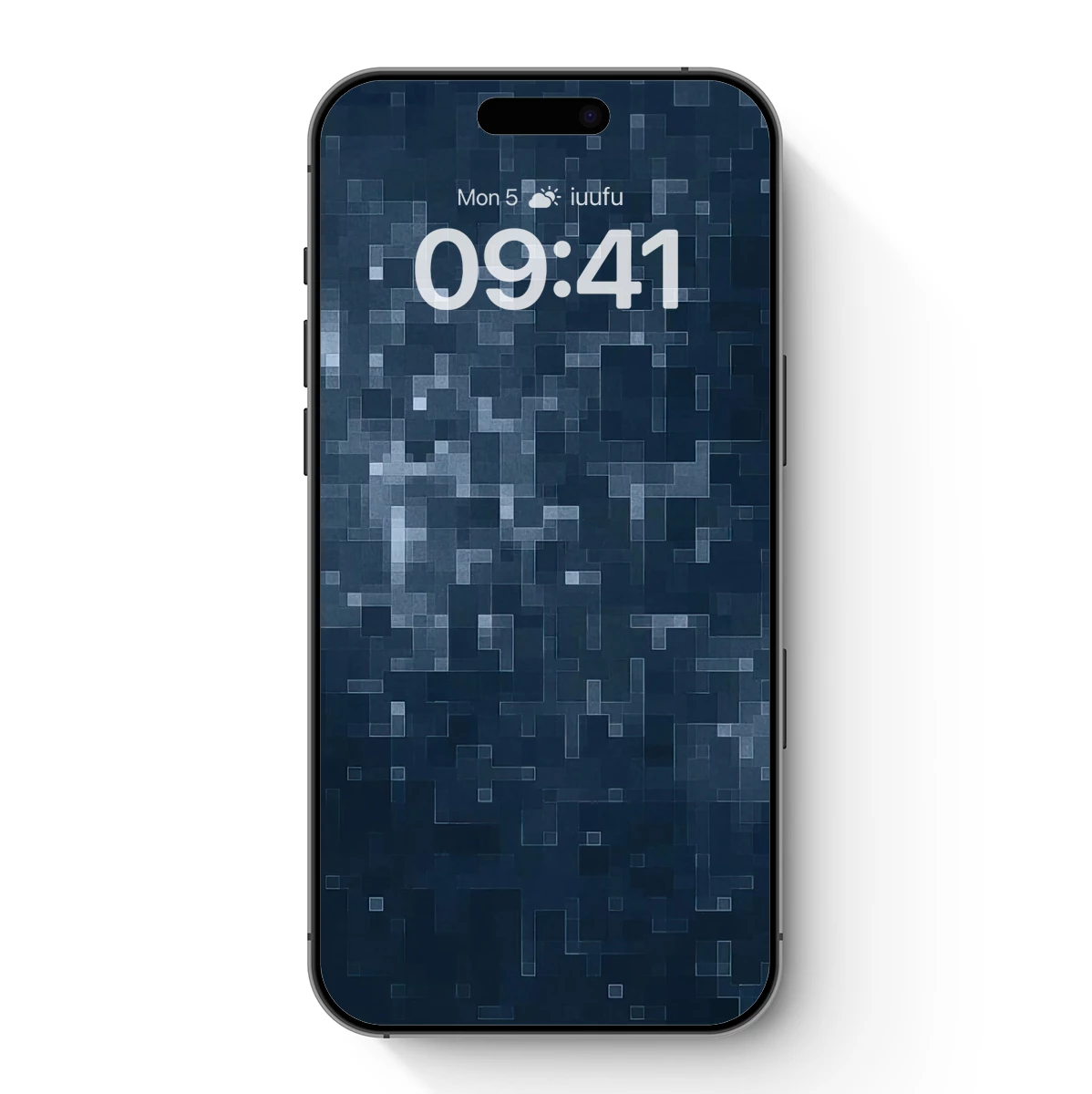 Digital Pixel Symphony: Abstract Blue Mosaic