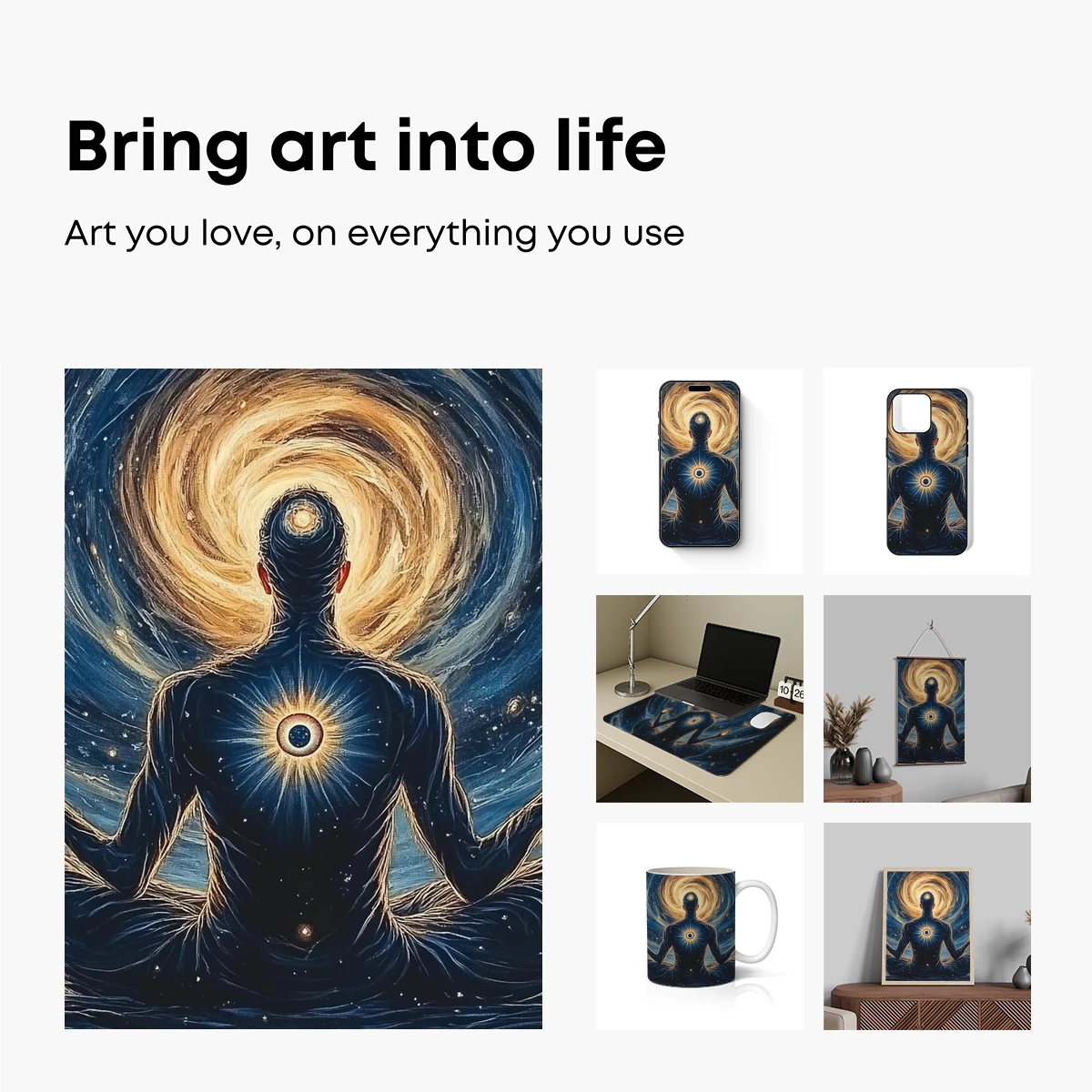 Cosmic Meditator: Fusion of Spirit and Stars - Image 2