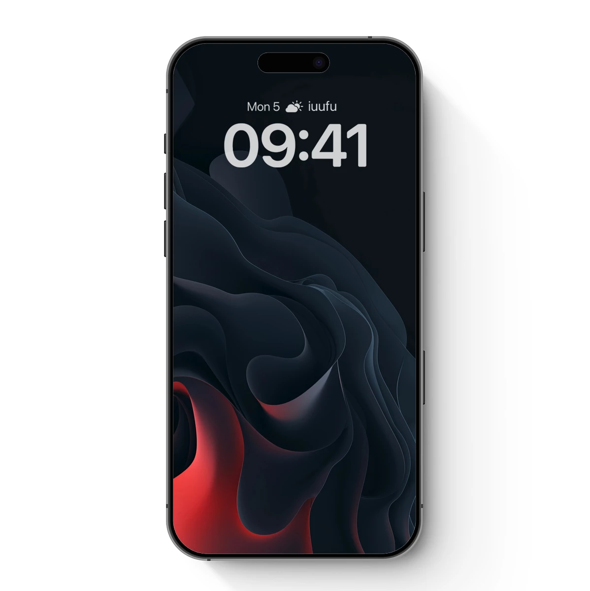 Ethereal Shadows: Dark Waves with Crimson Accents