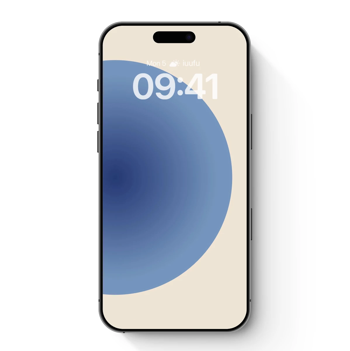 Gradient Eclipse: Minimalist Blue Sphere